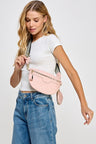 Fame PU Leather Weave Textured Crossbody Bag with Coin Purse | Hanalas