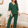 Ribbed Half Sleeve Top and Pocketed Pants Set | Hanalas