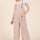 BOMBOM Knot Straps Wide Leg Ribbed Overalls with Pockets | Hanalas