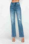 bytos Full Size Distressed High Rise Straight Jeans | Hanalas