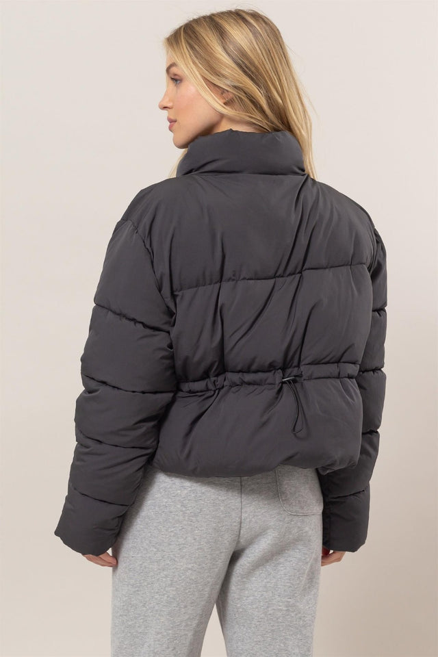 HYFVE Quilted Back Drawstring Puffer Jacket | Hanalas