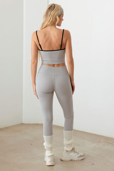 Le Lis Ribbed Crop Cami and High Waist Brushed Leggings Set | Hanalas