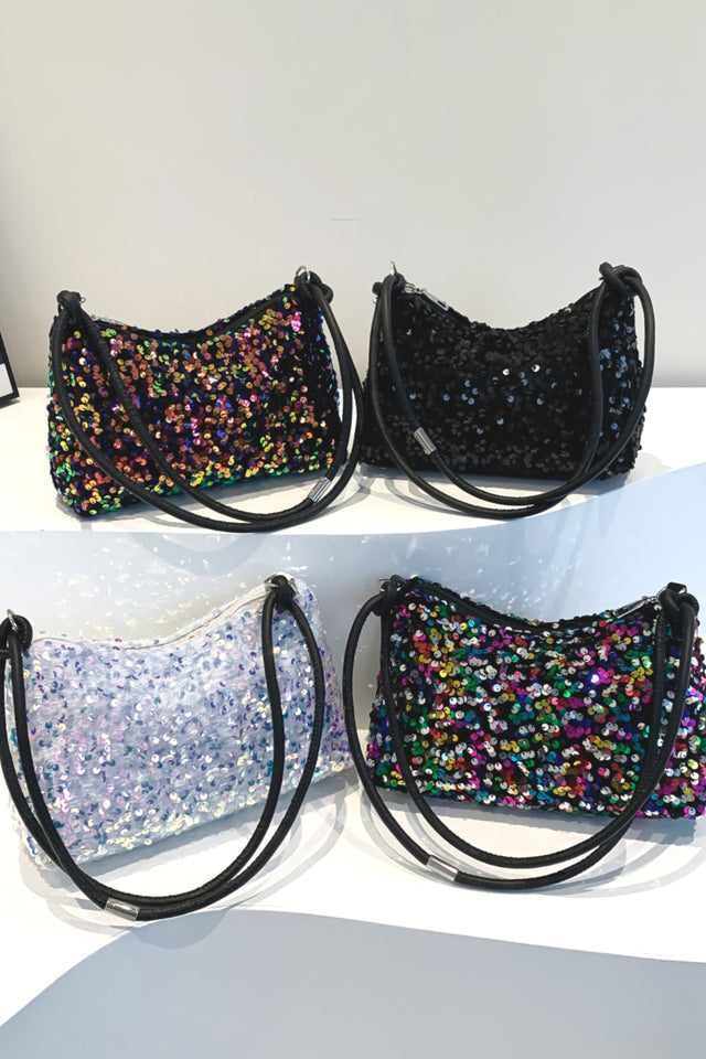 Sequin Double Strap Shoulder Bag | Hanalas