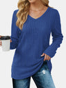 V-Neck Long Sleeve T-Shirt | Hanalas