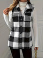 Plaid Button Up Vest Coat | Hanalas