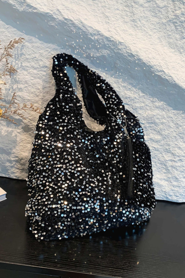 Sequin Polyester Handbag | Hanalas