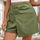 Perfee Ruched High Rise Shorts with Back Zipper | Hanalas