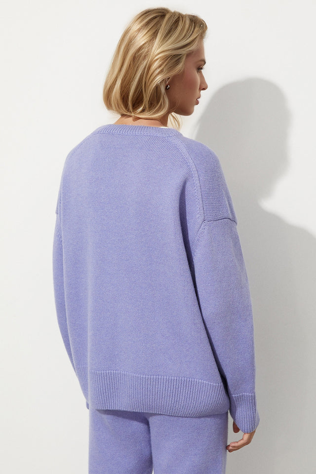 Basic Bae Round Neck Dropped Shoulder Long Sleeve Sweater Trendsi Hanalas