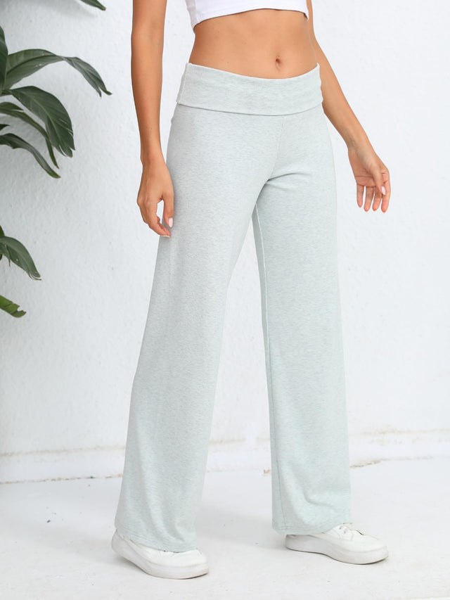 Elastic Waist Wide Leg Pants | Hanalas