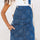 Flower Print Square Neck Denim Overall Dress | Hanalas
