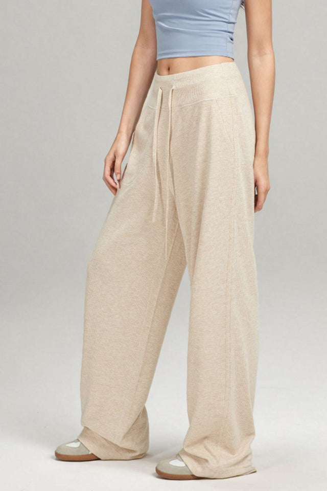 Basic Bae Drawstring Wide Leg Pants with Pockets | Hanalas