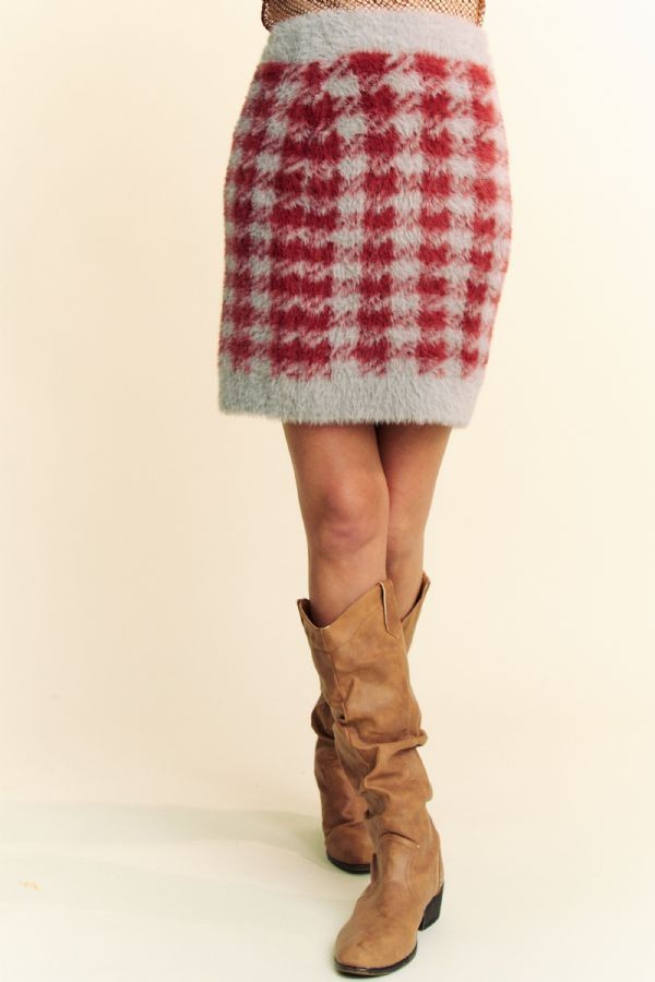 Davi & Dani Scoop Neck Wide Strap Top and Skirt Sweater Set | Hanalas