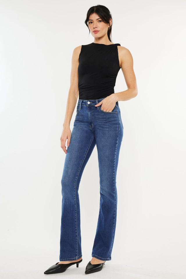 Kancan High Rise Slim Bootcut Jeans | Hanalas