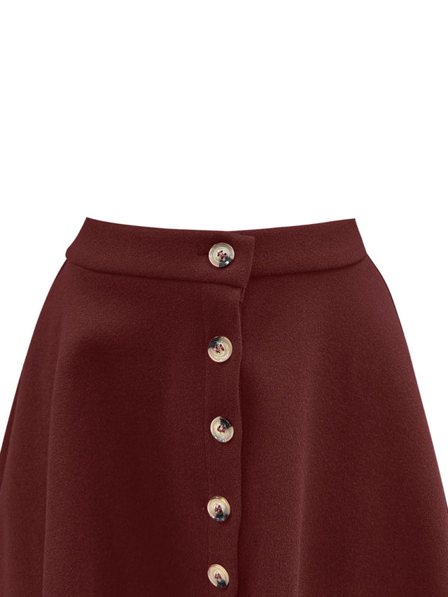 Buttoned Corduroy Mini Skirt | Hanalas