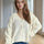 Button Down V-Neck Long Sleeve Cardigan Trendsi Hanalas