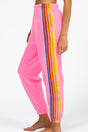 Contrast Striped Elastic Waist Active Pants | Hanalas