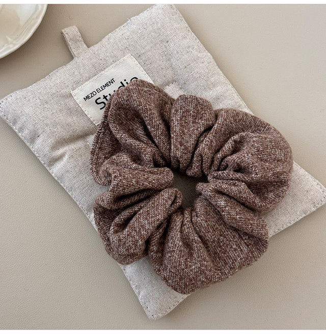 3-Piece Ruched Heathered Elastic Hair Scrunchy Trendsi Hanalas