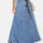 Raw Hem Maxi Denim Skirt Trendsi Hanalas