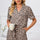 Full Size Leopard Short Sleeve Top and Shorts Lounge Set Plus Size | Hanalas