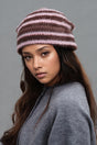 Fuzzy Contrast Striped Thermal Hat | Hanalas