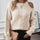 Cable Knit Round Neck Cold Shoulder Sweater Trendsi Hanalas