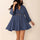 Cutout Johnny Collar Long Sleeve Mini Dress Trendsi Hanalas