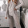 Leopard Button Down Long Sleeve Top and Pants Lounge Set | Hanalas