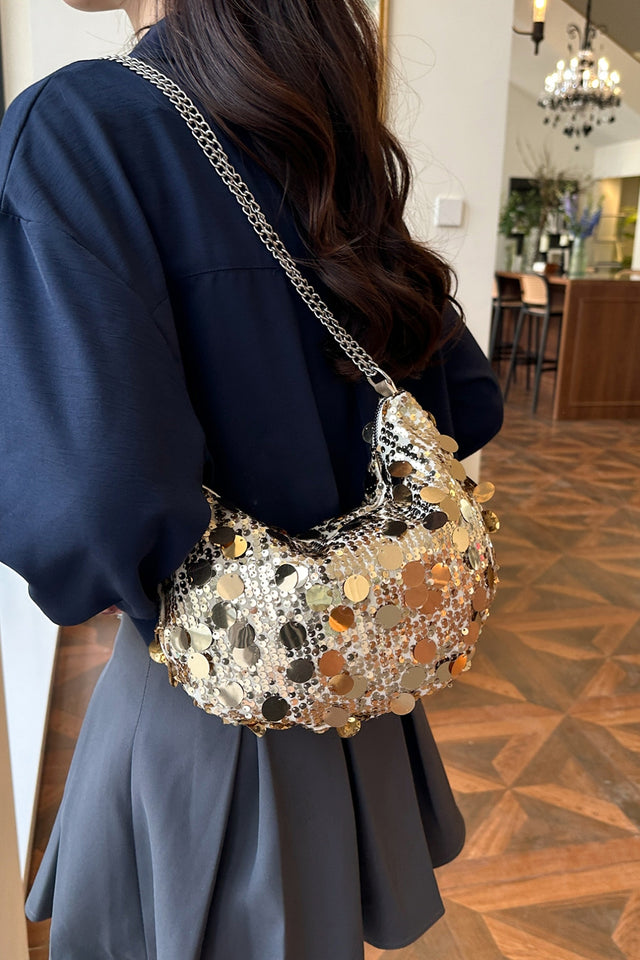 Sequin Chain Crossbody Bag | Hanalas