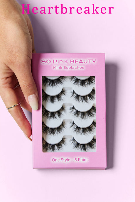 SO PINK BEAUTY Mink Eyelashes 5 Pairs