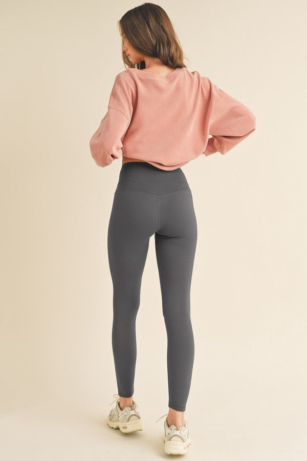 Yelete Full Size Fleece Lined High Waisted Leggings | Hanalas