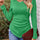 Full Size Ruched V-Neck Long Sleeve T-Shirt | Hanalas