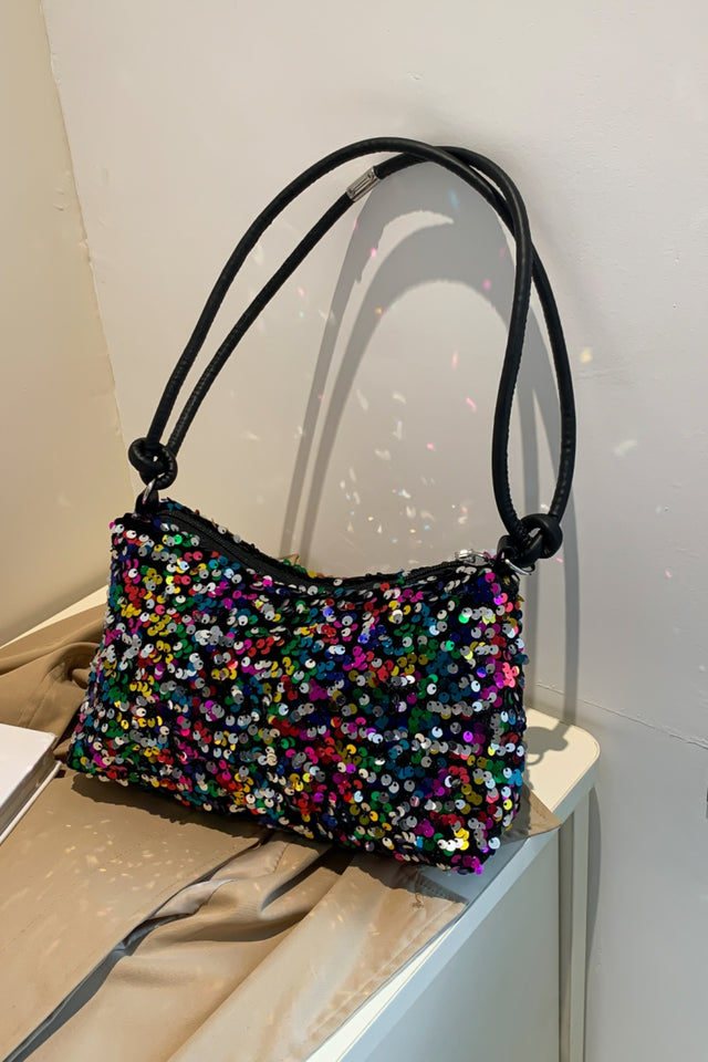 Sequin Double Strap Shoulder Bag | Hanalas