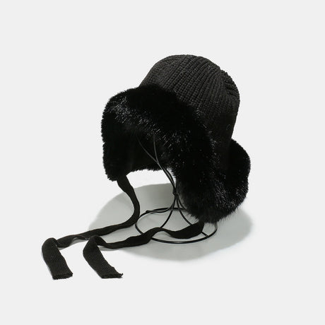 Thermal Tied Fuzzy Winter Hat