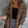 Fuzzy Leopard Long Sleeve Hooded Jacket | Hanalas