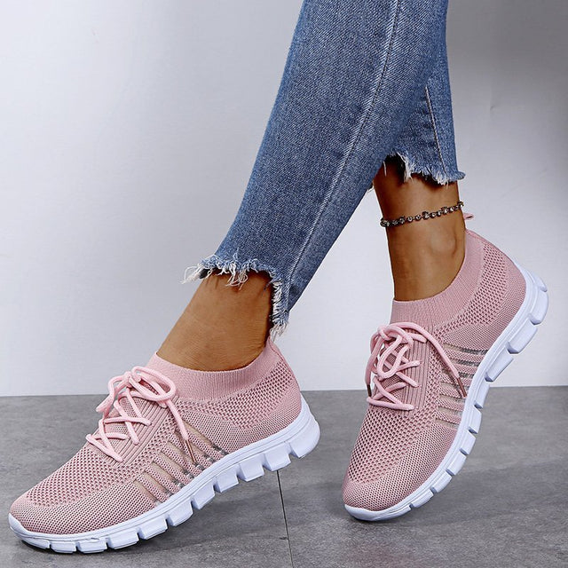 Breathable Mesh Lace Up Sneakers | Hanalas