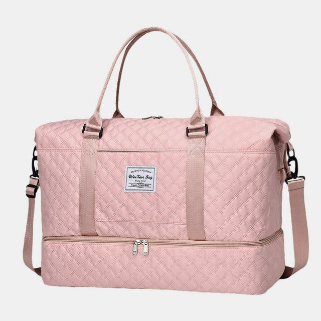 Diamond Grid Oxford Cloth Oversize Travel Bag | Hanalas