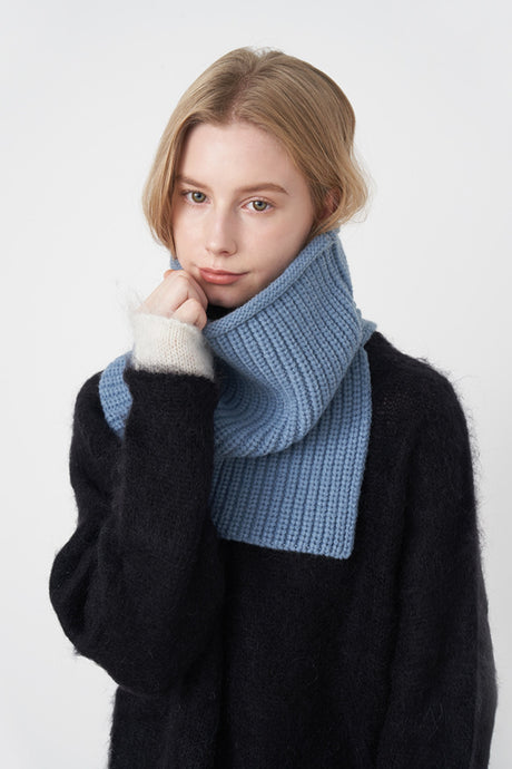 Slit Pullover Knit Scarf | Hanalas