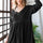 Heimish Full Size V-Neck Long Sleeve Ribbed Babydoll Top | Hanalas