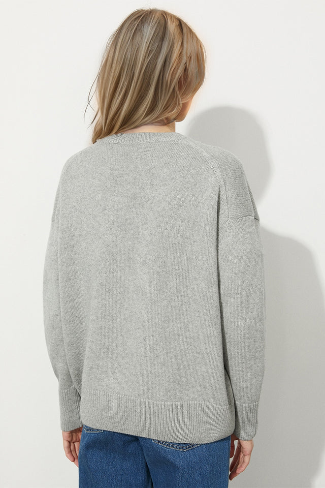 Basic Bae Round Neck Dropped Shoulder Long Sleeve Sweater Trendsi Hanalas