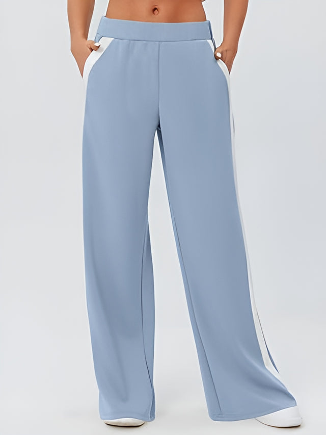 Side Striped Wide Leg Pants | Hanalas