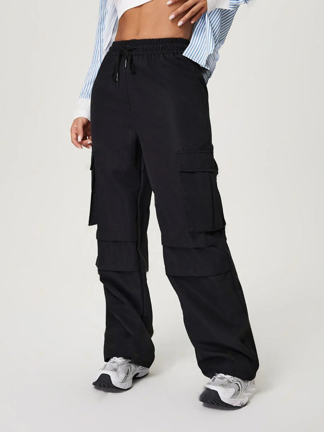 Drawstring Wide Leg Pants | Hanalas