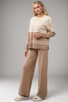 Basic Bae Striped Round Neck Long Sleeve Top and Pants Sweater Set Trendsi Hanalas