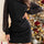 Sequin Round Neck Long Sleeve Mini Dress | Hanalas