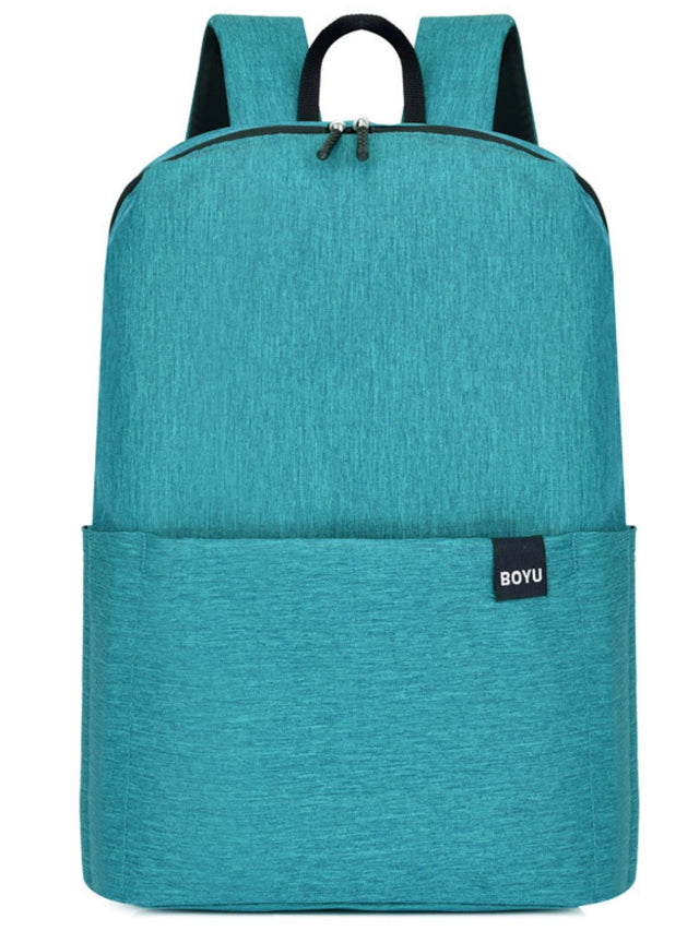 Solid Color Nylon Backpack Bag | Hanalas