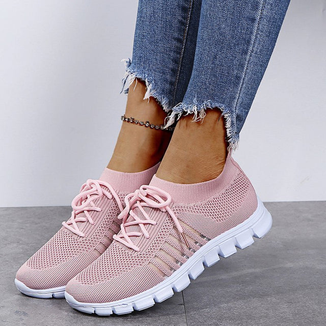 Breathable Mesh Lace Up Sneakers | Hanalas