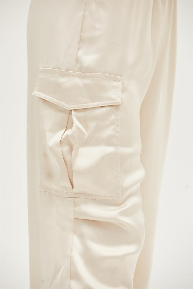 HYFVE Approach Satin Drawstring Hem Cargo Pants | Hanalas