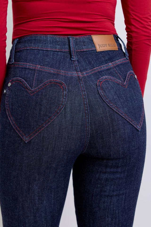 Judy Blue Full Size Heart Shaped Back Pockets Skinny Jeans Trendsi Hanalas