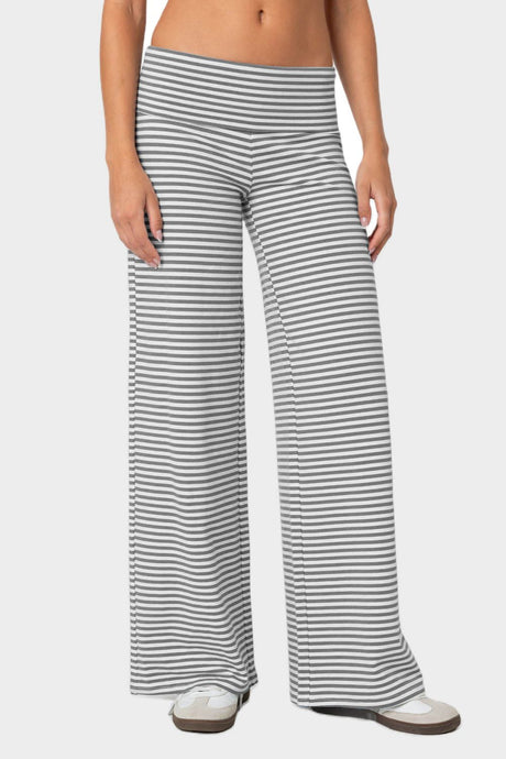 Striped Wide Leg Pants | Hanalas