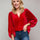 V-Neck Three-Quarter Sleeve Blouse | Hanalas