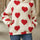 Fuzzy Heart Pocketed Dropped Shoulder Hoodie | Hanalas